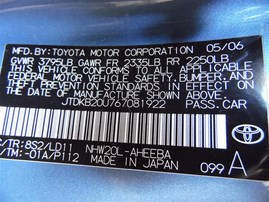 2006 Toyota Prius Blue 1.5L AT #Z24788